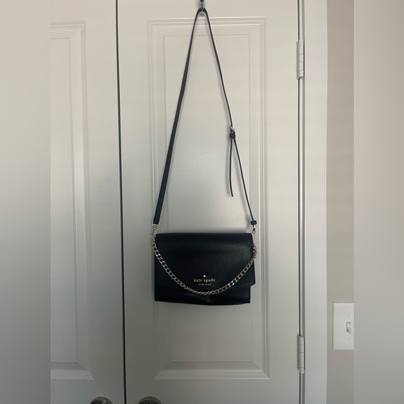 Kate Spade Black Crossbody Bag with Gold Chain - Picture 4 of 5